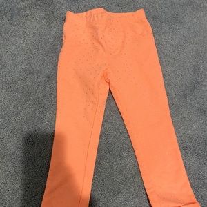 brand new toddler orange sparkly leggings